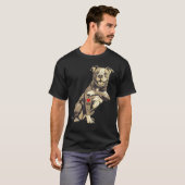 Pitbull I Love Dad Pit Bullerrier Pettie Dog Owner T-shirt (Voorkant volledig)