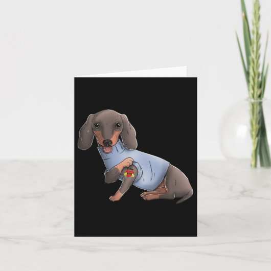 Pitbull I Love mam Tattoo Dog Funny Moederdag Gi Kaart (Voorkant)