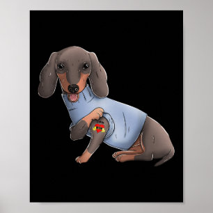 Pitbull I Love mam Tattoo Dog Funny Moederdag Gi Poster