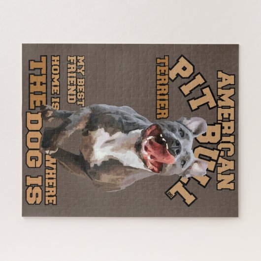 Pitbull - Ik hou van honden Legpuzzel (Horizontaal)