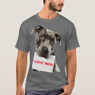 Pitbull Ik hou van mama T-shirt