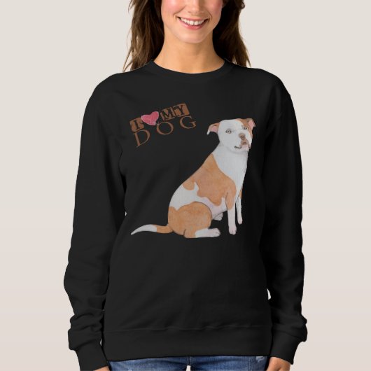 Pitbull Ik hou van mijn hond Trui (Voorkant)