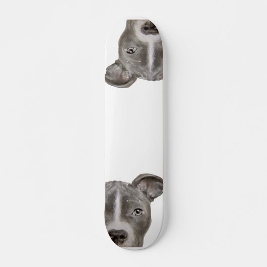 Pitbull Illustration Skateboard op miart (Voorkant)