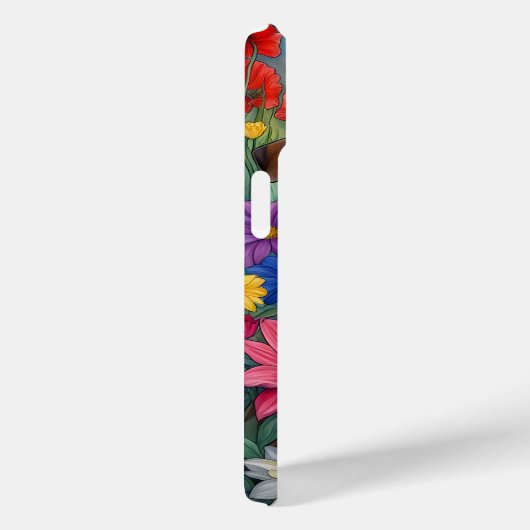 Pitbull in de bloementuin Case-Mate iPhone case (Achterkant / Rechts)