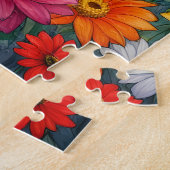 Pitbull in de bloementuin legpuzzel (Zijkant)