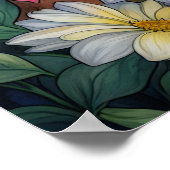 Pitbull in de bloementuin poster (Hoek)