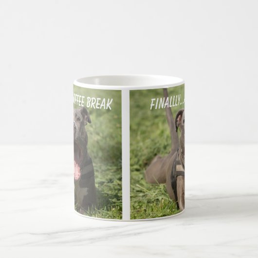 Pitbull in de gras koffiemok (Center)