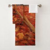 Pitbull in de herfst laat Herfst inspireren Bad Handdoek (Insitu)