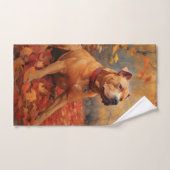 Pitbull in de herfst laat Herfst inspireren Bad Handdoek (Handdoek)