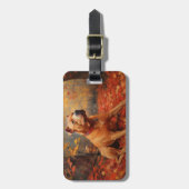 Pitbull in de herfst laat Herfst inspireren Bagagelabel (Voorkant verticaal)