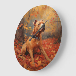 Pitbull in de herfst laat Herfst inspireren Grote Klok