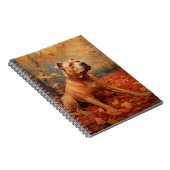 Pitbull in de herfst laat Herfst inspireren Notitieboek (Rechterzijde)