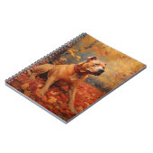 Pitbull in de herfst laat Herfst inspireren Notitieboek (Linkerzijde)