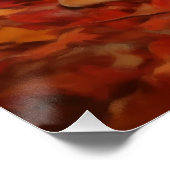 Pitbull in de herfst laat Herfst inspireren Perfect Poster (Hoek)