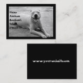 Pitbull in zwart-wit visitekaartje (Voorkant / Achterkant)