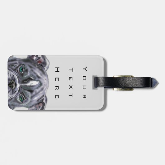 Pitbull - Jouw tekst toevoegen / Naam - Bagagelabel (Achterkant horizontaal)