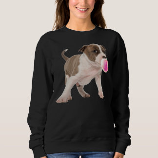 Pitbull kauwt kauwgom Bubble Dogs Puppies Trui