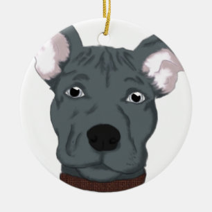 Pitbull Keramisch Ornament