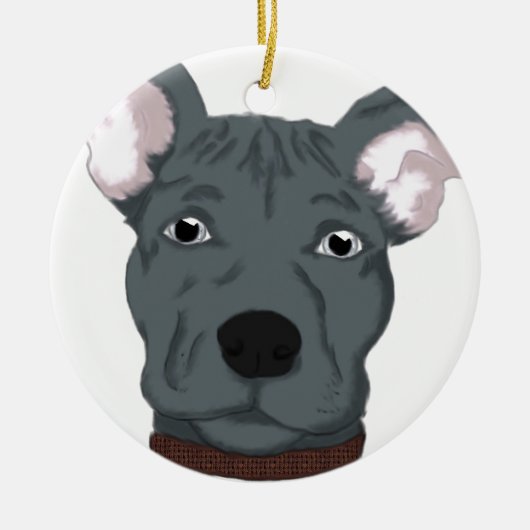 Pitbull Keramisch Ornament (Voorkant)