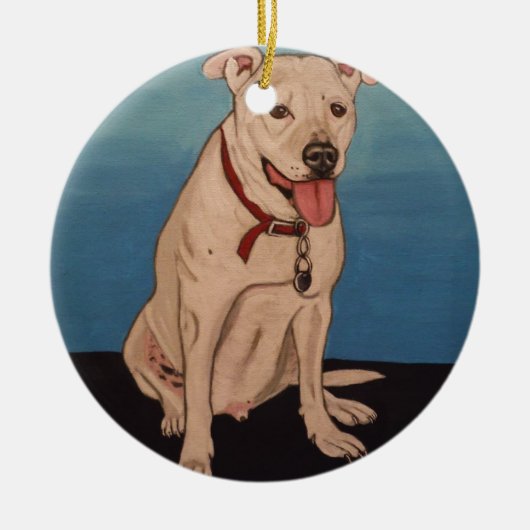 Pitbull Keramisch Ornament (Voorkant)