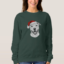 Pitbull Kerst Sweatshirt – Schattige Kerstman Pitb