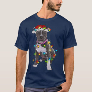 Pitbull kerstboom Light Pajama-Hondenliefhebber T-shirt