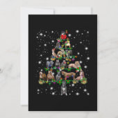 Pitbull-kerstboom met vlieglicht bedankkaart (Voorkant)