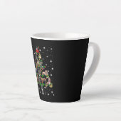 Pitbull-kerstboom met vlieglicht latte mok (Rechterhoek)