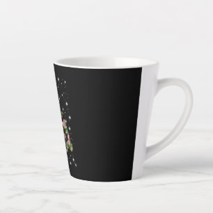 Pitbull-kerstboom met vlieglicht latte mok