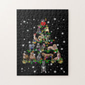 Pitbull-kerstboom met vlieglicht legpuzzel (Verticaal)