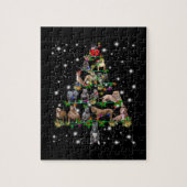 Pitbull-kerstboom met vlieglicht legpuzzel (Verticaal)