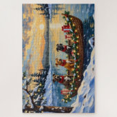 Pitbull Kerstboot Vakantie Legpuzzel (Verticaal)