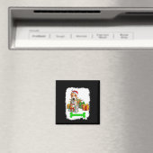 PitBull kerstdecoraties Pajama Santa Hat Magneet (Insitu (Vaatwasser))