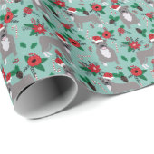 Pitbull-kerstfeestdag Cadeaupapier (Rol Hoek)