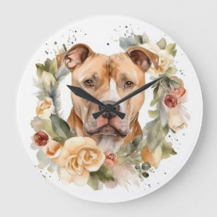 Pitbull Kerstkrans Feestelijke Pup Grote Klok