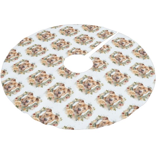 Pitbull Kerstkrans Feestelijke Pup Kerstboom Rok (Gekanteld)