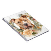 Pitbull Kerstkrans Feestelijke Pup Notitieboek (Rechterzijde)