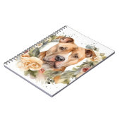 Pitbull Kerstkrans Feestelijke Pup Notitieboek (Linkerzijde)