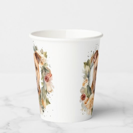 Pitbull Kerstkrans Feestelijke Pup Papieren Bekers (Links)