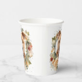 Pitbull Kerstkrans Feestelijke Pup Papieren Bekers (Rechts)