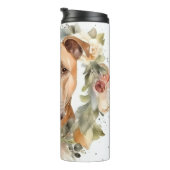 Pitbull Kerstkrans Feestelijke Pup Thermosbeker (Geroteerd rechts)