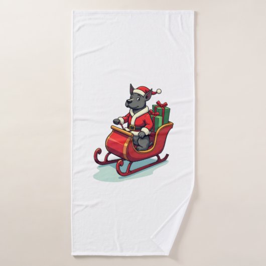 Pitbull Kerstman Rit Badhanddoek (Badhanddoek)
