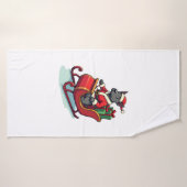 Pitbull Kerstman Rit Badhanddoek (Badhanddoek)