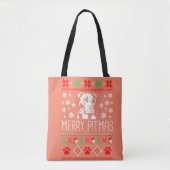 Pitbull Kerstmis Lovers Merry Pitmas Ugly Christm Tote Bag (Voorkant)