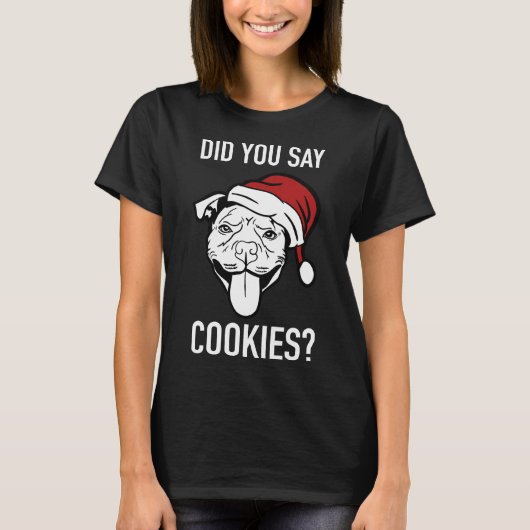 Pitbull Kerstmis T-shirt (Voorkant)