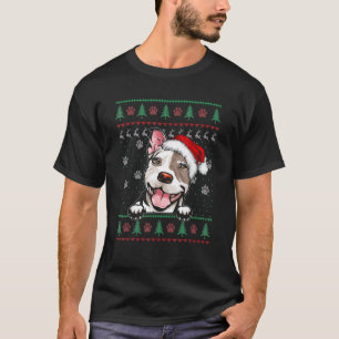 Pitbull Kerstmis Ugly Sweater Funny Pit Bull Xma T-shirt