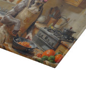 Pitbull Kookt in Keuken Snijplank (Hoek)