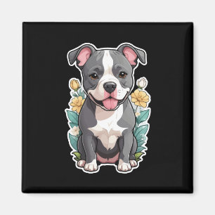 Pitbull leeft Sticker Magneet