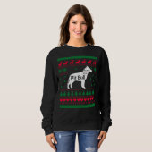 Pitbull Lelijke Kersttrui Xmas Pitbull Trui (Voorkant volledig)