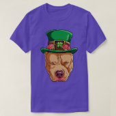 Pitbull Leprechaun St Patricks Day Irish for Dog L T-shirt (Design voorkant)